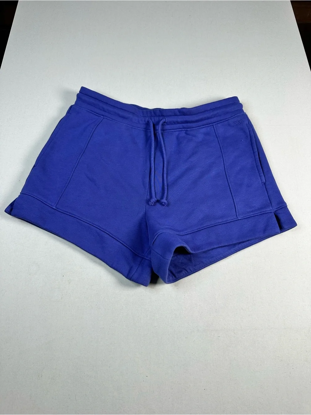DSG Women's Drawstring fleece Athletic Shorts - Blue Medium